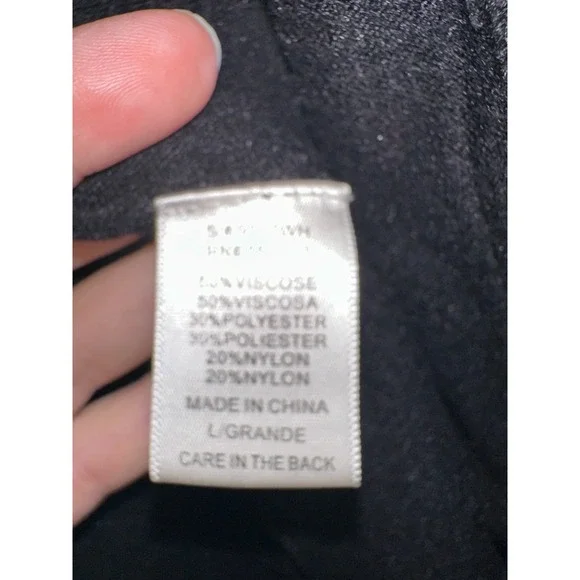 Love Tree Womens Long Sleeve Soft Knit Open Cardigan Duster Black‎ Pockets Large - Picture 5 of 6